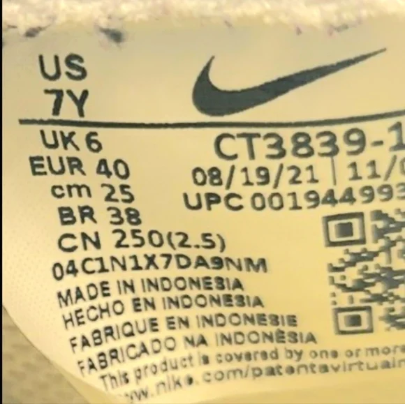 Youth Nike AF1 Air Force One White Leather Athletic Sneaker 7 7Y Boy Girl Kid - Picture 8 of 10